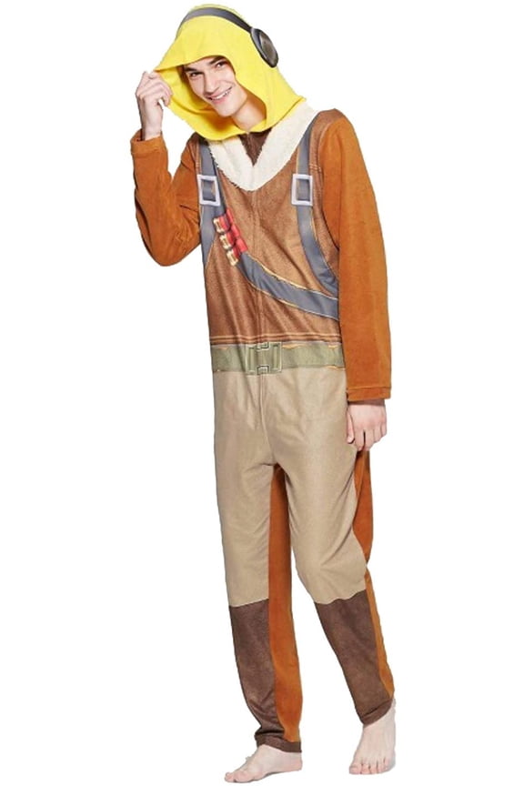 Fortnite Collection Adult Fortnite Raptor Long Sleeve Union Suit Pajama, L