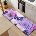 thumbnail image 5 of Purple Butterfly Flower Text Pattern Kitchen Rug Mat,Kitchen Runner Rugs Non Skid Washable,Decorative Kitchen Floor Mats for Kitchen,Sink,Laundry,17"x47.2", 5 of 7