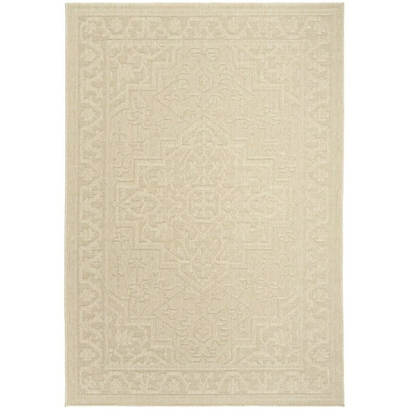 Nourison Home Tulum 6' x 9' Cream Outdoor Rug