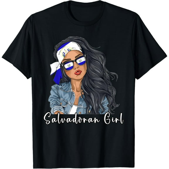 Salvadorena Woman Product Flag Uniform Girl El Salvador T-Shirt