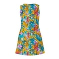 thumbnail image 6 of Viikei Women's Plus Size Summer Dresses,Women's Flowy Chiffon Short Sleeve Dress,New Women's Casual Loose V-neck Sleeveless Printed Short Dress Multicolor L, 6 of 6