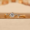 thumbnail image 3 of LATELIERDBIJOUX Minimalist Round Cut Lab Grown Diamond Ring, Pre Engagement Ring for Her, Yellow Gold Wedding Ring, Five Stone Anniversary Ring, Affordable, 3 of 5
