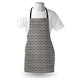 thumbnail image 4 of Lattice Apron, Pastel Silhouettes of Flower Petals Abstract Style on Dark Backdrop, Unisex Kitchen Bib with Adjustable Neck for Cooking Gardening, Adult Size, Charcoal Grey and Ivory, by Ambesonne, 4 of 4