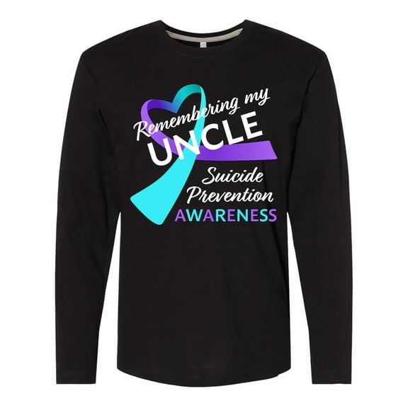 Inktastic Remembering my Uncle- suicide prevention awareness Long Sleeve T-Shirt