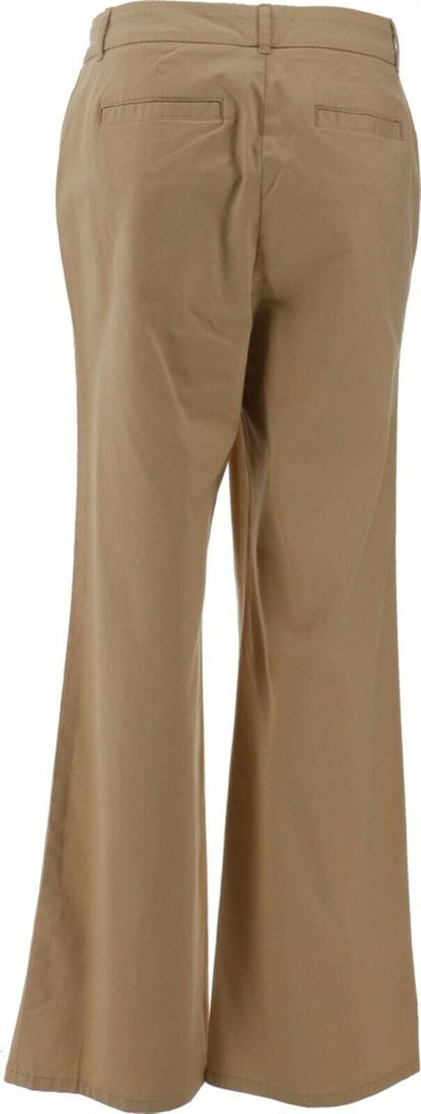 Martha Stewart Chino Wide-Leg Cuffed 