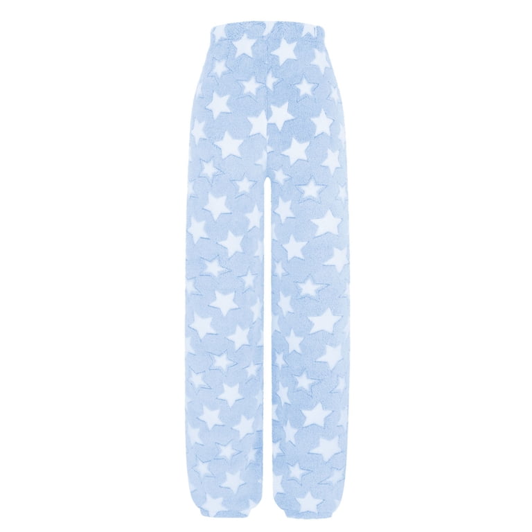Stamzod Womens Flannel Pajama Pants Star Print Thicked Warm Lounge