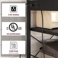 thumbnail image 1 of BeesClover Baker Rack with Power Outlet - Microwave Stand with Storage, Industrial Microwave Stand, Kitchen Buffet Table with Large Storage, 6-Tier Kitchen Storage Rack with Hutch, 1 of 7