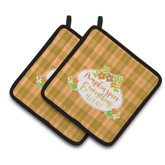 Fall Pumpkin Spice and Everything Pair of Pot Holders