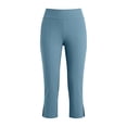 thumbnail image 2 of JUSLIO Womens Capris with Pockets Solid Workout Yoga Split Hem Capri Leggings, 2 of 9