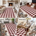 thumbnail image 6 of Red Buffalo Washable Area Rug 6 x 9 ft Plaid Country Star Barn Barrel Farmhouse, Soft Non Slip Rugs Stain Repellent Indoor Felt Carpet for Living Dining Room Bedroom Home Office, 6 of 9