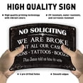 thumbnail image 3 of QYAYIK No Soliciting Sign for House, Funny No Soliciting Signs for Home, Front Door Gate Outdoor Use Retro Plaque 12 x 8 inch, 3 of 7