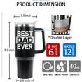 thumbnail image 3 of Best Dad ever Gifts for Dad 40 OZ Tumbler Cup Fathers Day Birthday Gifts Best Dad Ever Coffee Mug with Handle, 3 of 6