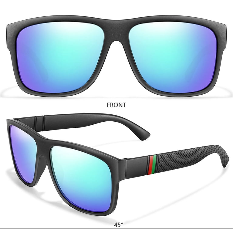 Oversized Square Mirrored Sunglasses UV400 Protection Unisex Gunmetal Oversized Square Rimless Mirrored Polarized  main image 4