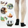 thumbnail image 5 of Nevend Multi-Pack Performance Heavy Cushioned Running Sports Ankle Breathable Socks For Men and Women Comfort Low Cut Quarter Athletic Socks 6 Pairs Black (Size 10-13), 5 of 7
