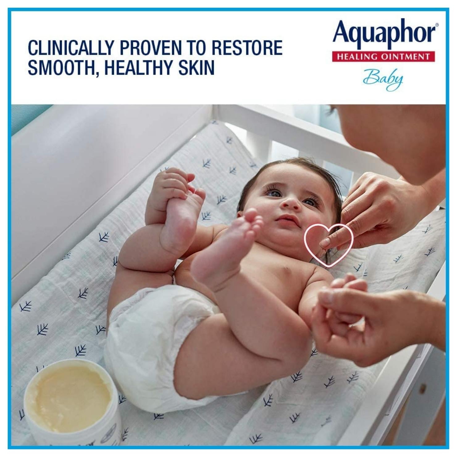 Aquaphor Baby Healing Ointment Advanced Therapy Skin Protectant, Dry Skin, and Diaper Rash Ointment, 7 Oz Tube