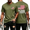 thumbnail image 2 of 4th of July Shirts for Men 2026 Independence Day Short Sleeve Crewneck Patriotic Shirt America Flag Graphic Tee Shirts, 2 of 5