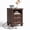 Walnut, variant on Buildhom Farmhouse Nightstand with Charging Station, 2-Drawer Rustic Brown End Table with Open Shelf for Adult Bedroom, Walnut