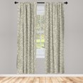 thumbnail image 4 of Ambesonne Alphabet Window Curtains, Typing Letters, Each 28" W x 95" L, Pale Yellow Dark Sepia, 4 of 4