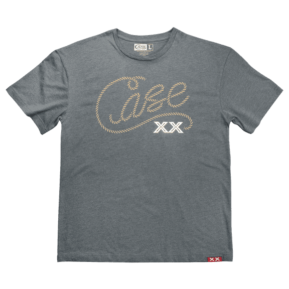 CASE XX Knives Rope Logo Dark Gray Cotton Blend X-Large T-Shirt