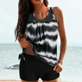 thumbnail image 2 of zuwimk Tankini Bathing Suits For Women,Plus Size Tankini Women 2 Pieces Swimsuits with Shorts Flowy Bathing Suits Black,4XL, 2 of 5