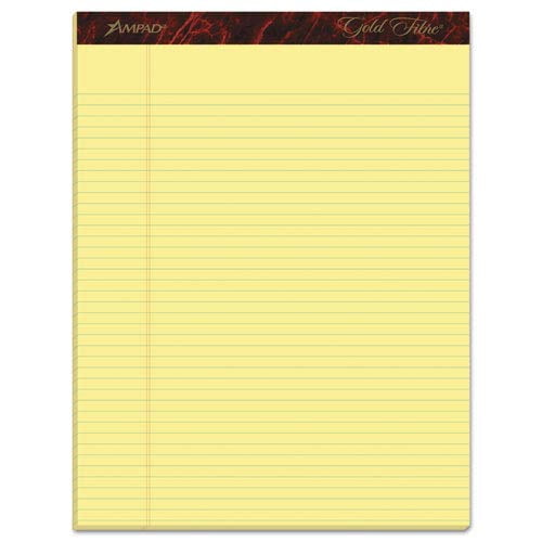Tampons en Fibre d'Or, 8 1/2 x 11 3/4, Canari, 50 Feuilles, Douzaine