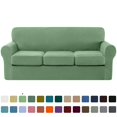 thumbnail image 1 of CHUN YI Sofa Cover with Separate Cushion Slipcover Stretch Checks, 1 of 7
