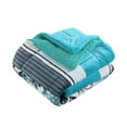 thumbnail image 3 of Soft Printed Micromink Sherpa Comforter Set, 3-Piece Comforter Set – Fluffy Ultra Cozy, Warm, and Plush Reversible Comforter with 2 Pillowcase, Queen/King Size, 3 of 5