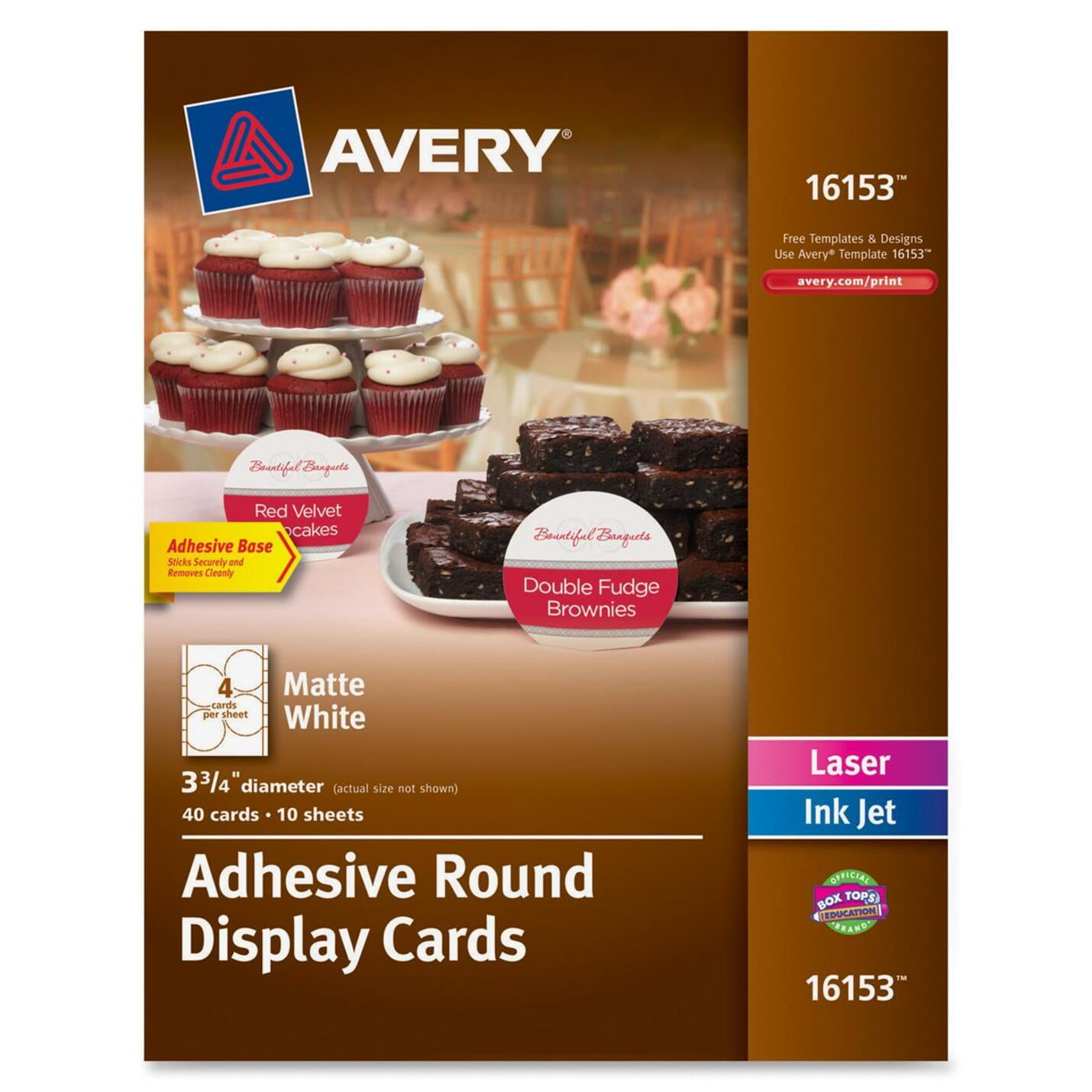 Avery Inkjet, Laser Tent Card, Bright White