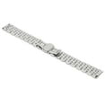 thumbnail image 4 of Correa de reloj de acero inoxidable para hombre y mujer, correa de repuesto pulida con hebilla de mariposa, 0,71 pulgadas, 4 of 14