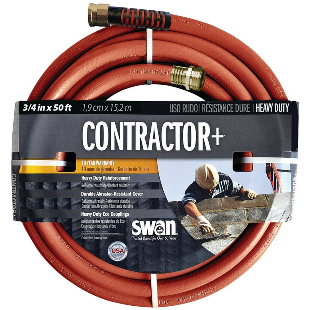 Swan Commercial Grade Heavy Duty Garden Hose, 3/4