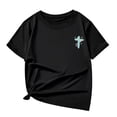thumbnail image 5 of ibiyuan Graphic T Shirts Girls Short Sleeve Girl Tops Size 8 Girls Shirts Size 10 Crewneck Funny Print Basic Tee Trendy Party Gift Summer Tee Tops, 5 of 5