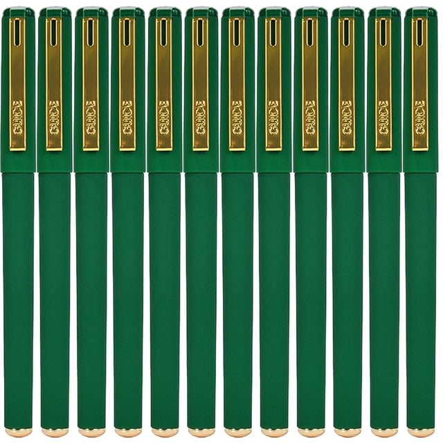 MOQIN Ballpoint Pens, 12 Pack, Black Ink, Fine Point Pen, Ballpoint Pens Ballpoint, Fine Tip Pens for Note Taking, Pens Aesthetic, Extra Fine Point (0.7mm)