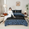thumbnail image 4 of jejeloiu Chic Cheetah Pattern Bedding Comforter Set,Wildlife Animals Leopard Twin Comforter Sets,Black Deepblue Bedding Set For Kids,Ultra Soft Home Decor Reversible,2-Piece, 4 of 8