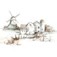 thumbnail image 2 of Harper, Ethan 24x19 Gold Ornate Wood Framed with Double Matting Museum Art Print Titled - Old Mill Farm II, 2 of 4