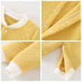 thumbnail image 5 of Zwiiyzr Baby Infant Long Sleeve Onesie Boys Girls 2-24 Months Baby Clothes Soft Pajamas Jumpsuit Cotton Rompers Solid Thick Warm Outfits Birthday Gift Long Sleeve Onesie Yellow, 5 of 7