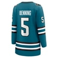 thumbnail image 3 of Women's Fanatics Matt Benning Teal San Jose Sharks Home Breakaway Player Jersey, 3 of 3