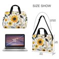thumbnail image 3 of FORMRS 16" Laptop Bag Carrying Sleeve Case with Handle Travel Shoulder Briefcase, White Watercolor Sunflowers, 3 of 8