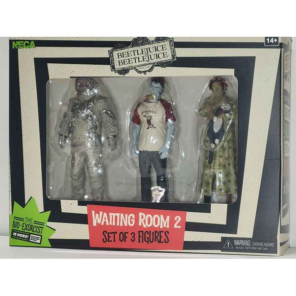 Beetlejuice 2 Movie Spaceman, Hot Dog Winner, Cat Lady (Waiting Room 2) 3 Inch Figure 2-Pack