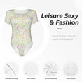 thumbnail image 5 of Picia Colorful Dandelion Womens One Piece Swimsuits Modest Tummy Control Bathing Suits Lace Up Slimming Swim Suit-X-Large, 5 of 9