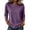 Dark Purple, variant on Stralyhd Women's Crew Neck 3/4 Length Sleeve Tops Casual T Shirts Basic Tees Loose Fit Pullover Tees Dark Green XXL