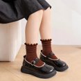 thumbnail image 4 of OGLCCG 10 Pairs Girls Ruffle Socks Toddler Cotton Frilly Turn-Cuff Cotton Crew Socks Solid Color Soft Breathable Casual Dress Socks 1-12 Years, 4 of 6