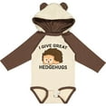 thumbnail image 3 of Inktastic I Give Great Hedgehugs with Cute Hedgehog Boys or Girls Long Sleeve Baby Bodysuit, 3 of 5