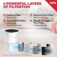thumbnail image 3 of Honeywell Allergen Plus 818 Sq. Ft 4-in-1 HEPA Air Purifier, White, Pet Dander, Smoke & Odor Reducer, 3 of 13