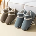 thumbnail image 5 of Puawkoer Men Warm Slippers Home Mens Slippers Size 12 Wide Width Warm Cotton Slippers Winter Mens Fuzzy Slippers Home Cotton Slippers Fashion Cute Printed Thermal Slippers Cas, 5 of 7