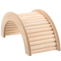 NIAIZEK Hamster Toy Accessory Wooden Hamster Bridge Toy Beige 1Pcs