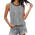 thumbnail image 2 of Pounoo Womens Tank Tops Floral Print Sleeveless Crew Neck Loose Fit Breathable Stretchy Pullovers Casual Daily Blouses Vacation Style Gift, 2 of 6