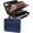Deepblue, variant on Fireproof Document Box, Hard Case Document Organizer with Lock, 13 Pockets Accordion File Folder with Reflective Strip, Waterproof Safe Box for Important Documents & Valuables Storage, Silver