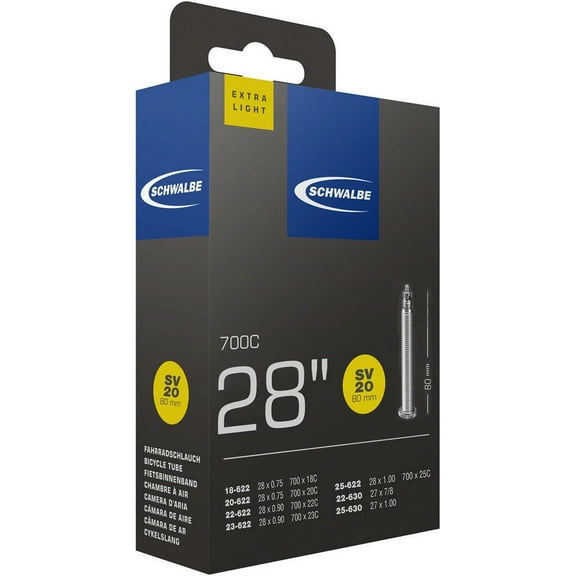 Schwalbe Extra Light Tube - 700 x 18-25mm, 80mm, Presta Valve