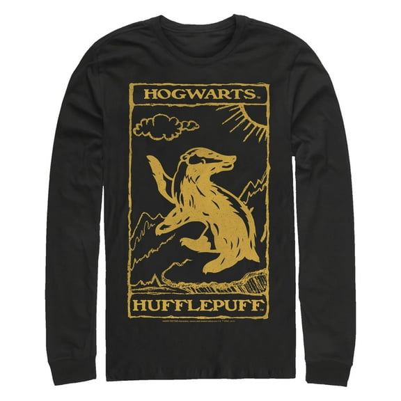 Men's Harry Potter Hufflepuff Badger Long Sleeve Shirt