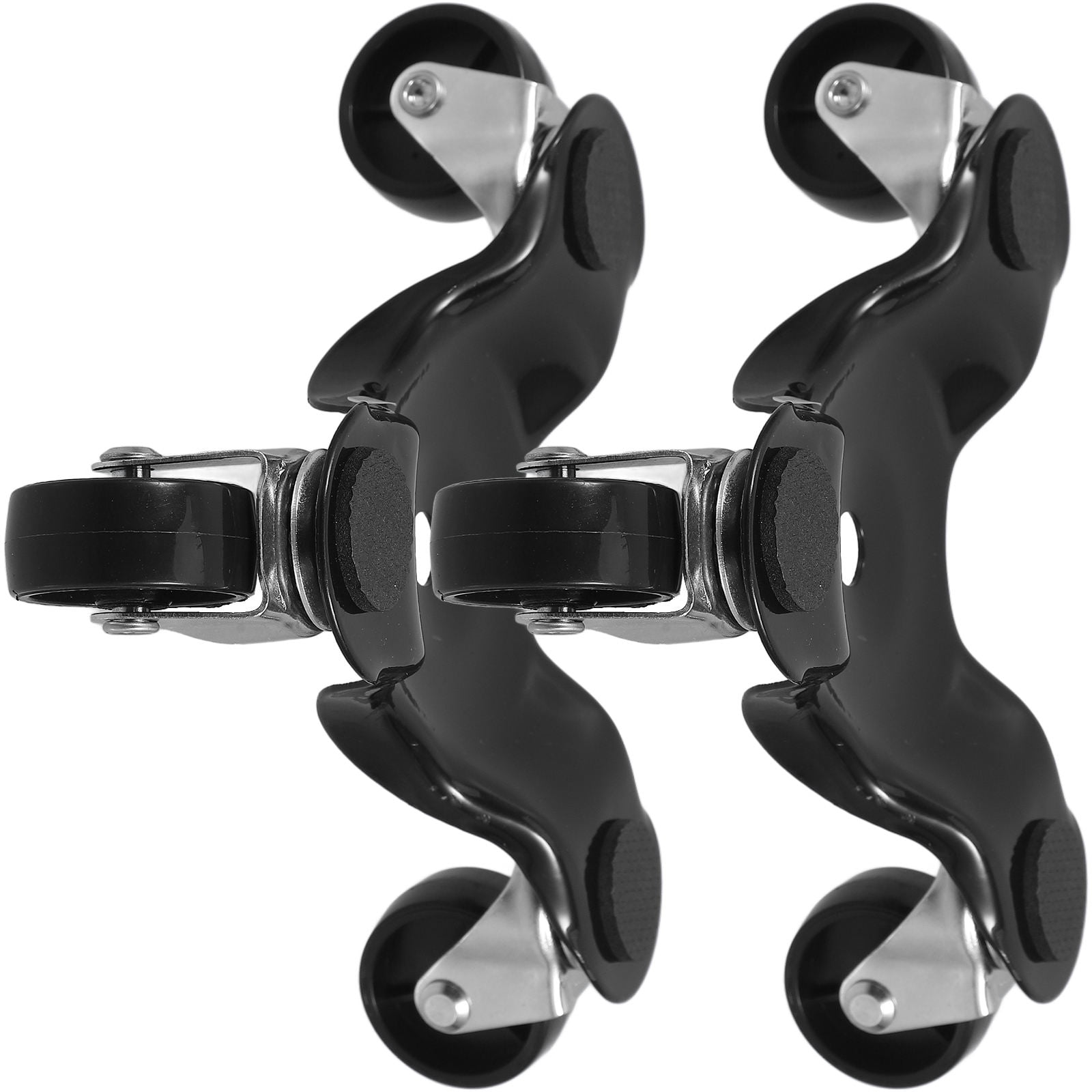 NUOLUX ABS 3 Wheel Furniture Dolly Black for Smooth Home Moves 2Pcs